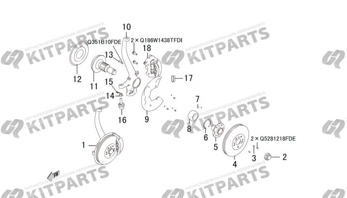 Поворотный кулак 4х2 Haval H8