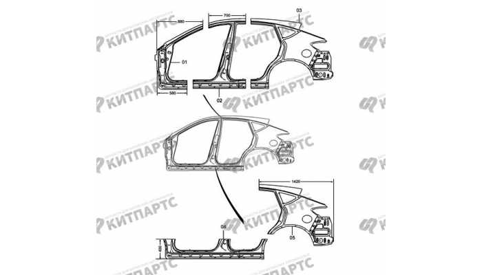 Панель боковая FAW Besturn X80