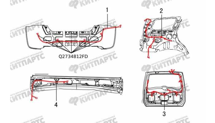 Жгут проводов задка Great Wall Hover H3 New